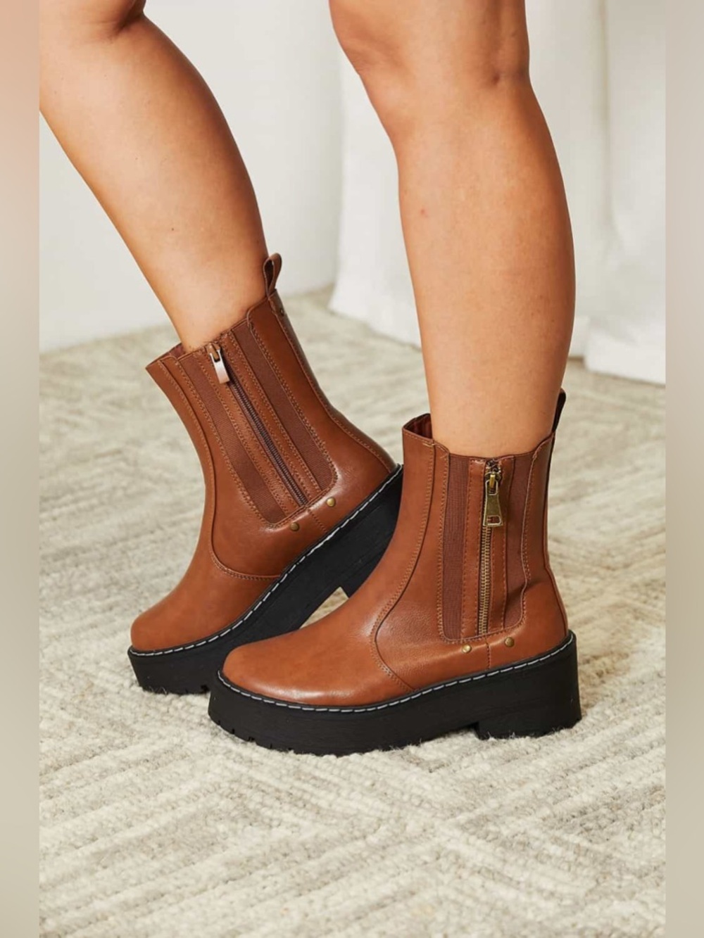 Forever Link Side Zip Platform Boots